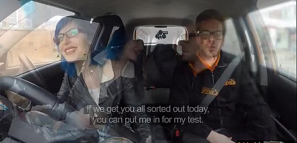  Alexxa Vice analed by driving instructor